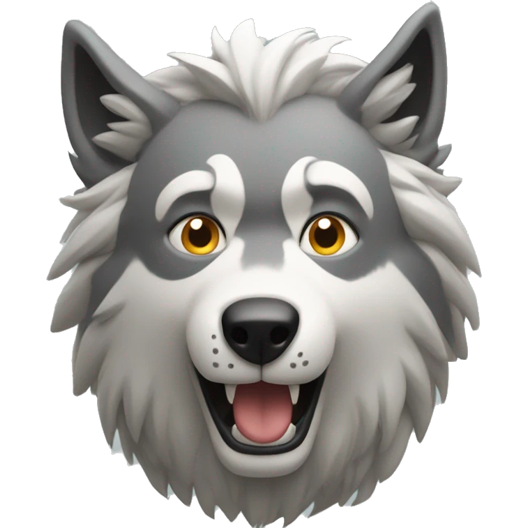 lobo cuidando da família emoji