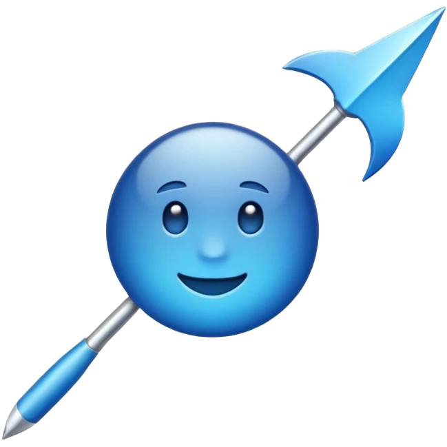 Verificado azul con la flecha blanca emoji