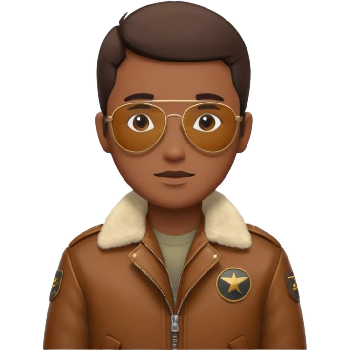 aviator jacket with no badges emoji