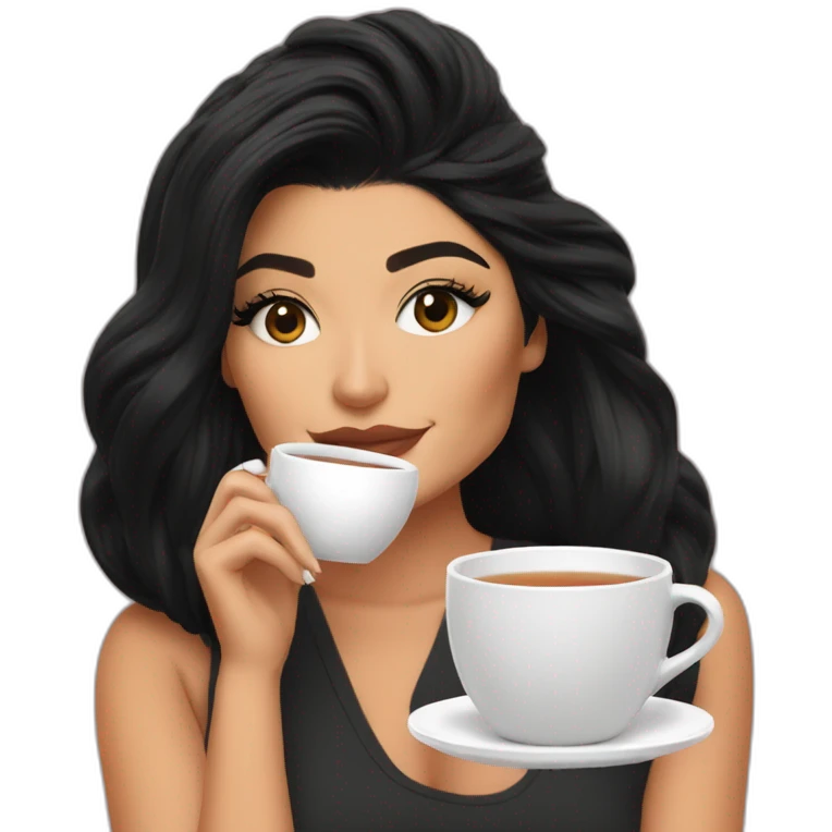 Kylie Jenner sipping tea emoji