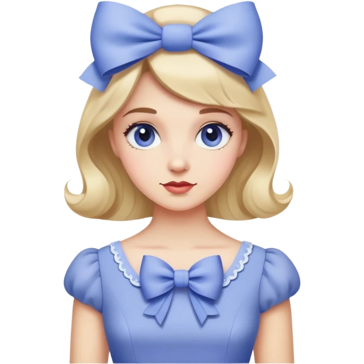 periwinkle Vintage bow dress emoji