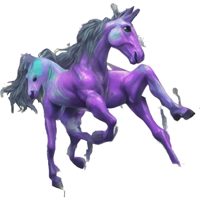 .Zombie_ Vaporwave black holographic oilslick zombie unicorn yellow caution tape graffiti Pegasus emoji