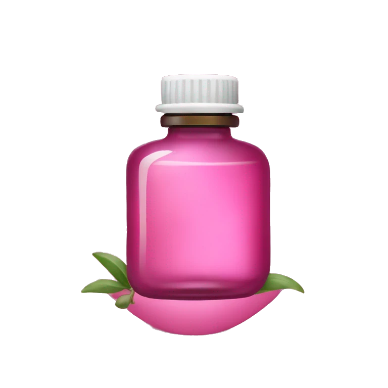 Essential oils pink color  emoji