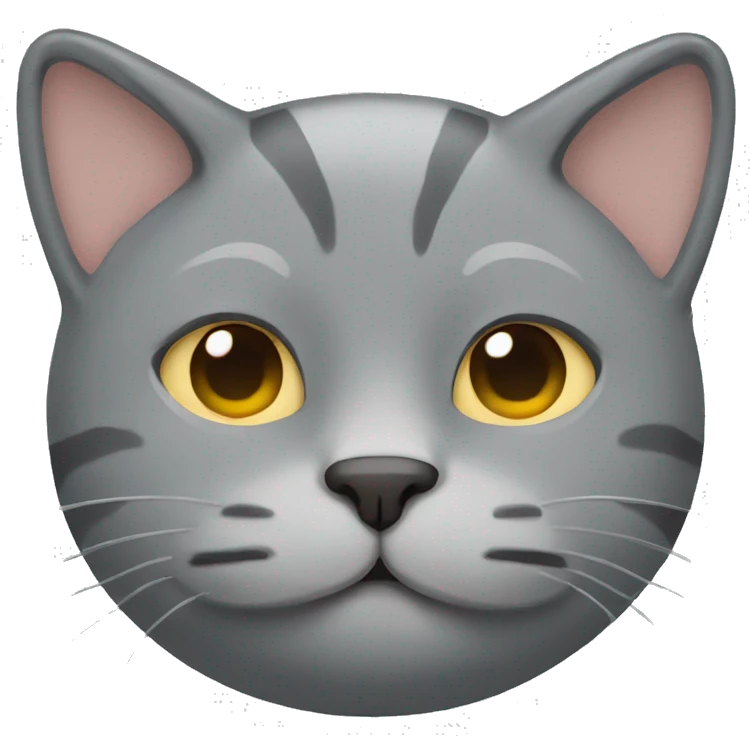 Gray cat sleeping  emoji