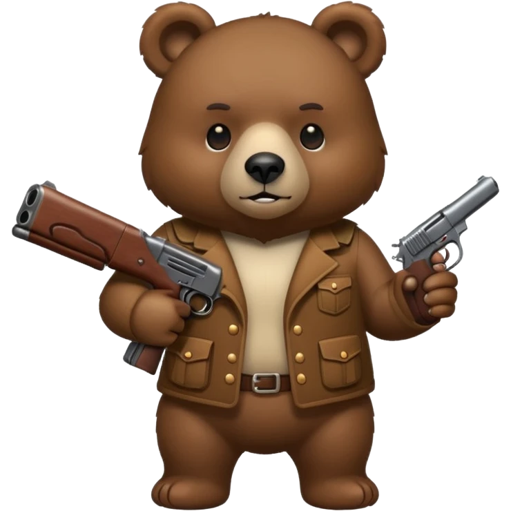 Bear with gun emoji