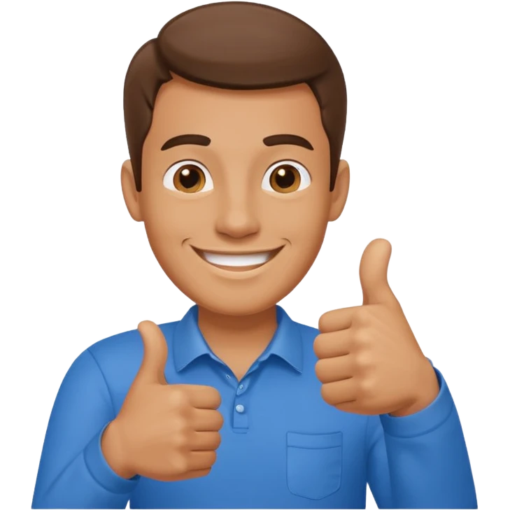 man giving a thumbs-up emoji