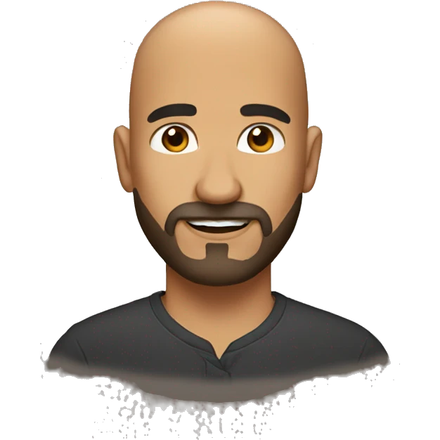 latino man bald beard emoji