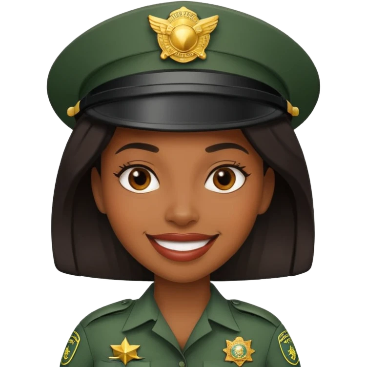 Hot black girl border patrol emoji