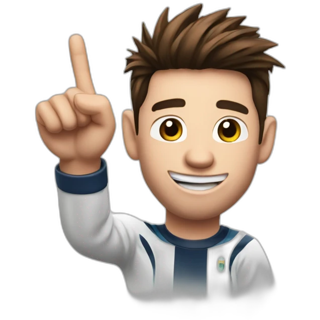 Messi Torjubel index finger up emoji
