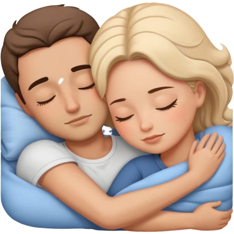 Sleeping romance couple emoji