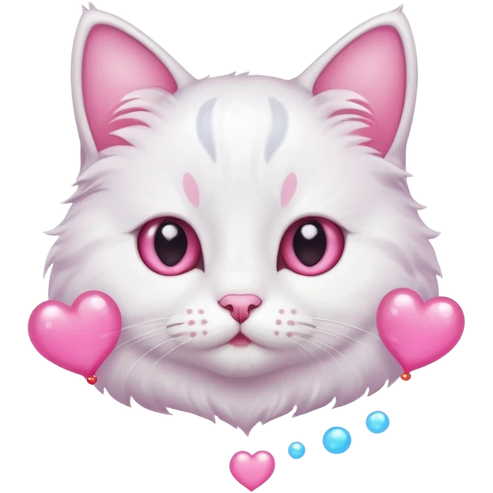 bubble heart cat emoji