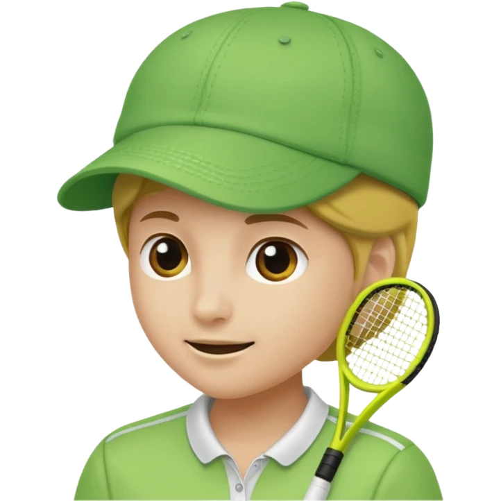green tennis hat emoji