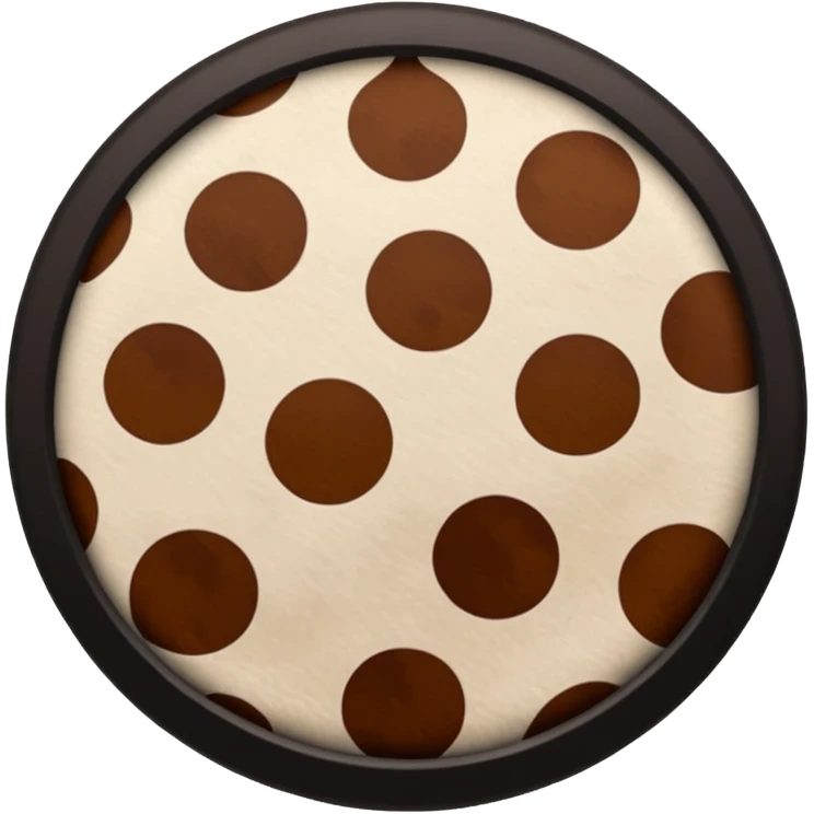 circle filled with cow skin print emoji