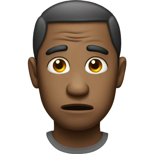 ugly and sad emoji