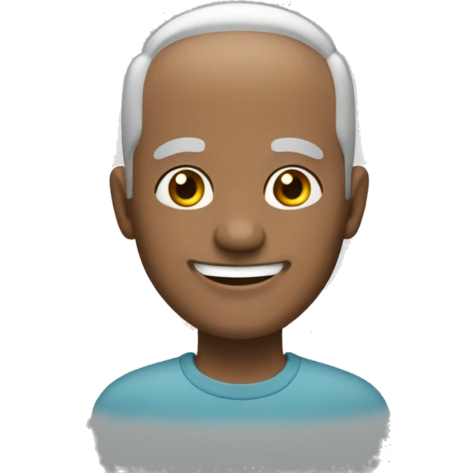 a man with bald gray hair and a friendly smile emoji