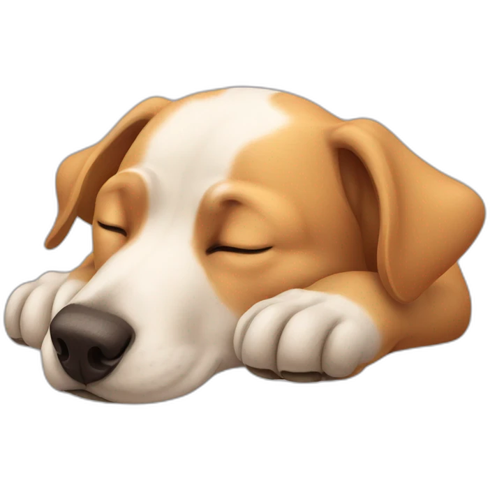 Dog sleeping and drooling emoji