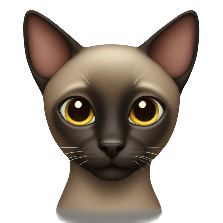 Dark siamese cat emoji