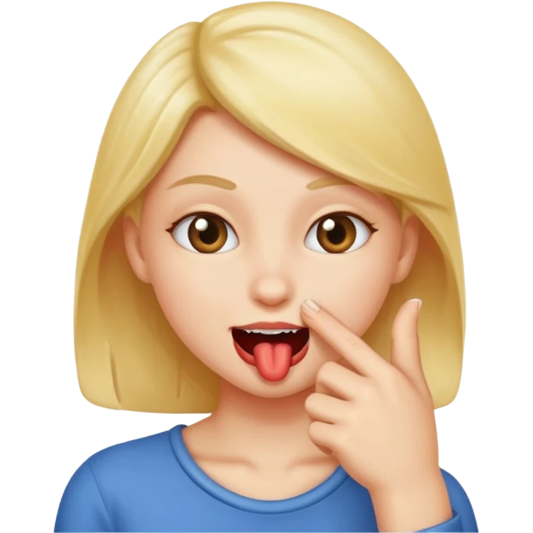 emoji biting finger flirty emoji