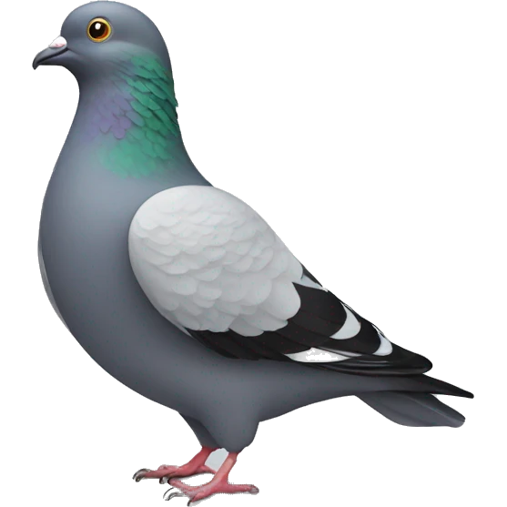 Pigeon doing fitness emoji