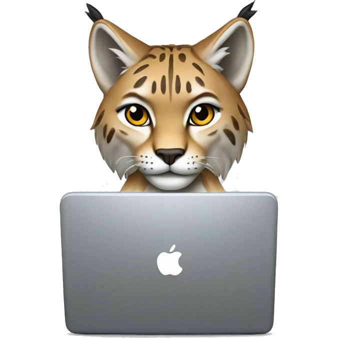 A lynx with a laptop emoji
