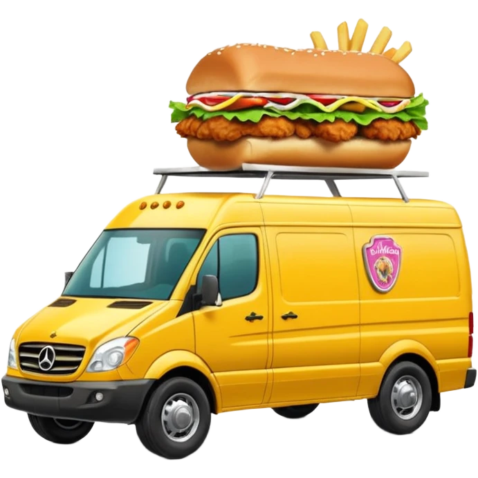 Barbie’s insanely hot chicken sandwich Extended length Sprinter 4500 van high roof off road rally delivery truck capable of rock and desert racing  emoji