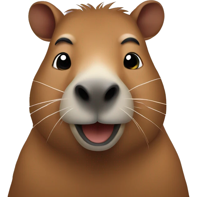 şapkalı uçan üzgün capybara emoji