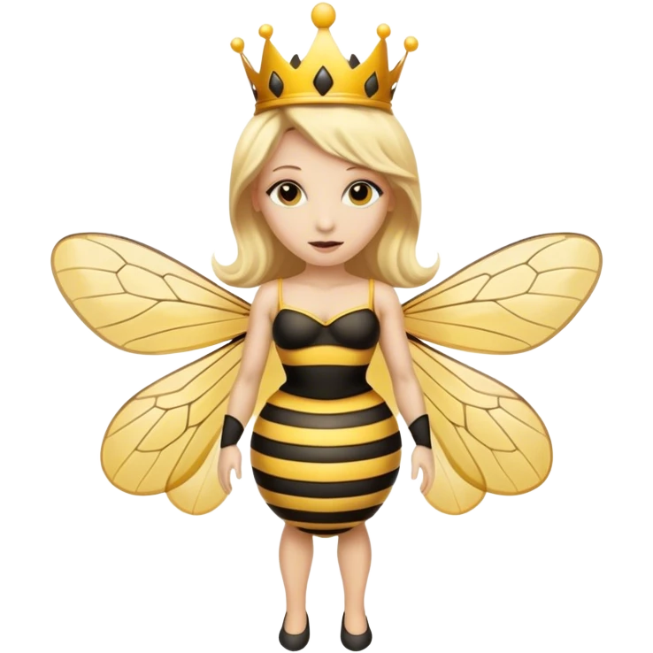 Full Body plus  Queen bee woman with  blonde hair and big nose emoji