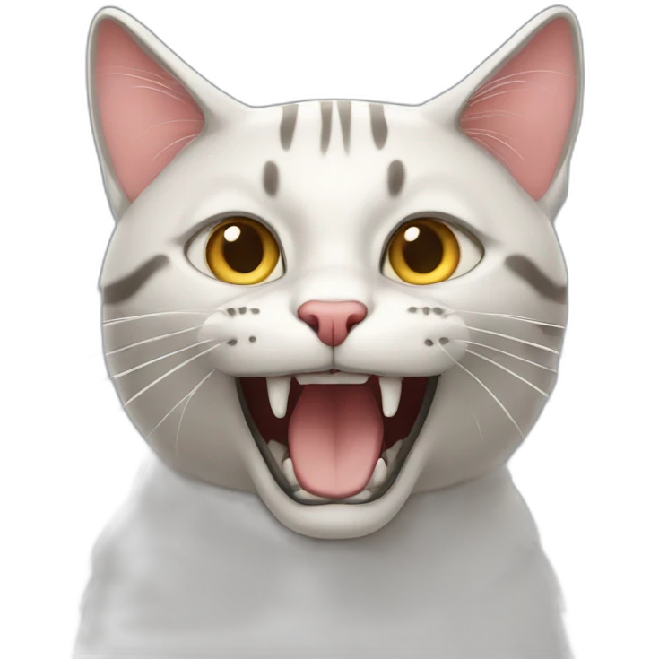 Um gato com uma cobra  emoji