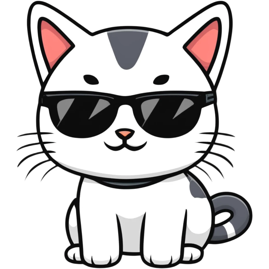 Cat with sunglasses emoji