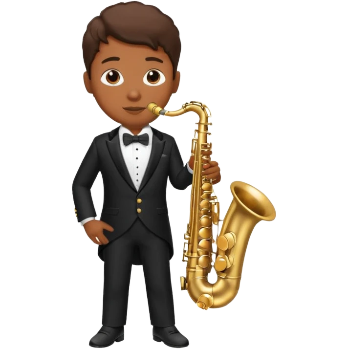 Boy playing saxophone emoji
