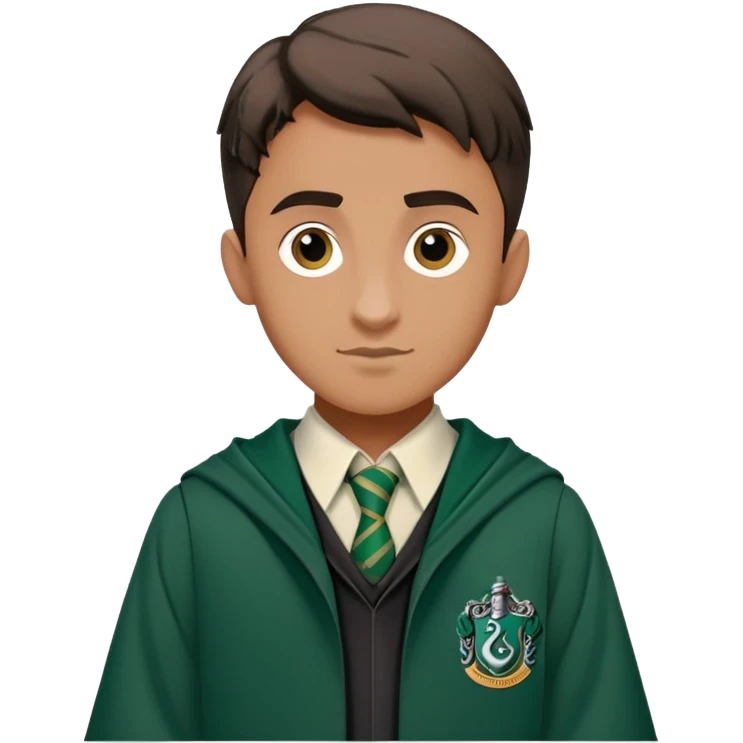 louis cordice is Blaise Zabini in harry potter, wear hogwarts slytherin uniform emoji