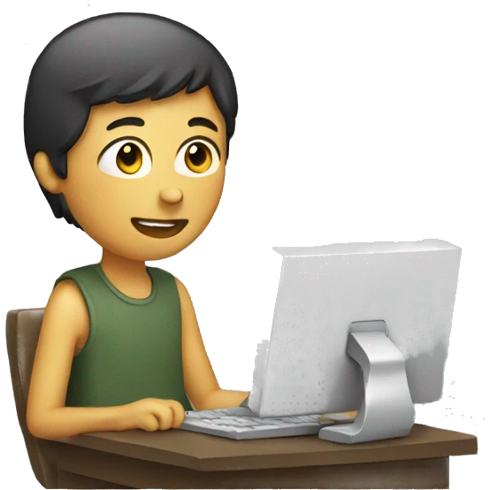 Person on computer emoji