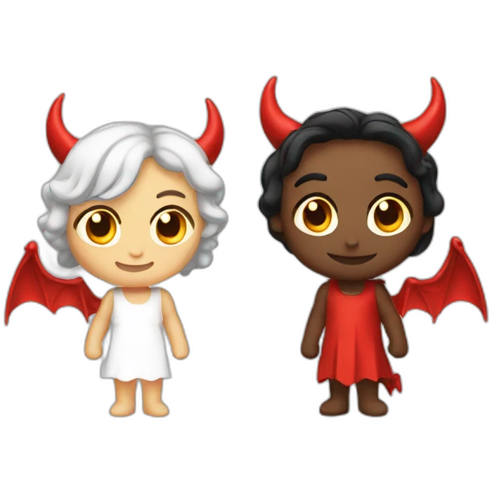 Ange and devil emoji