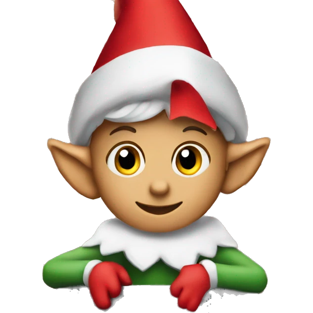 A elf on the Shelf on a chimney emoji