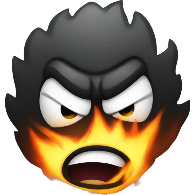 Angry fire face emoji