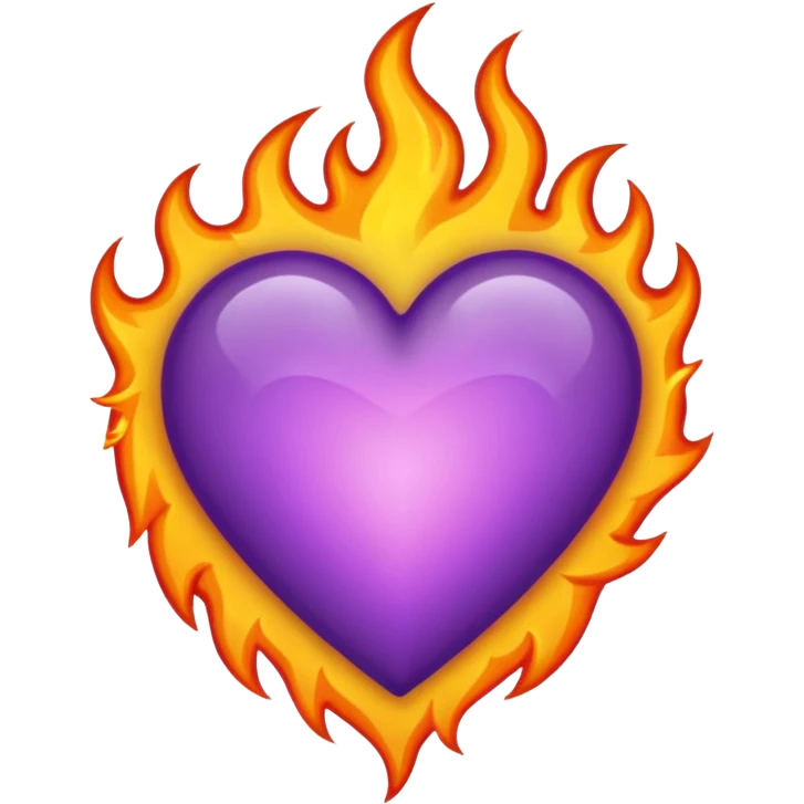 Fire purple heart emoji