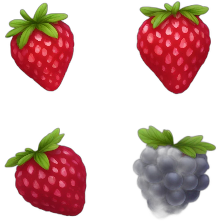 Fraise framboise myrtille emoji