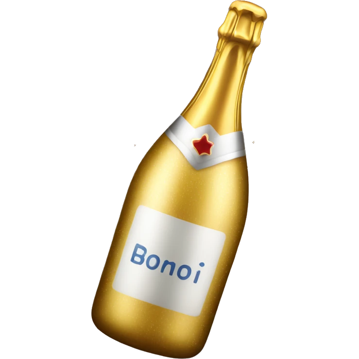Champagne bottle with firework  emoji