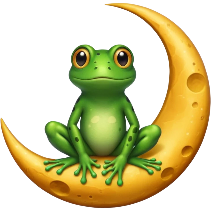 Frog on the moon emoji