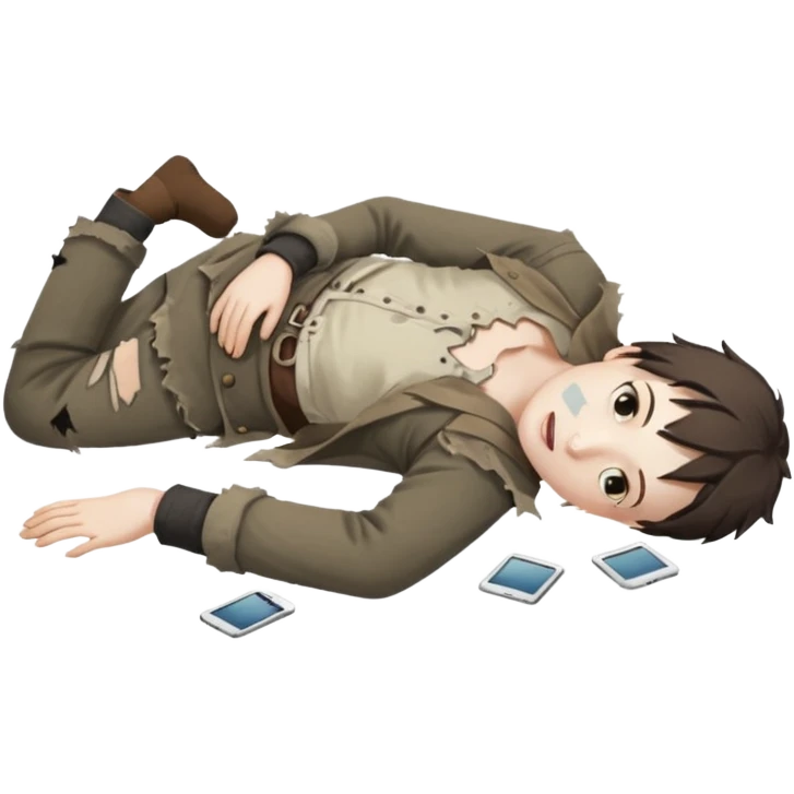 laying on the groud FALLEN emoji