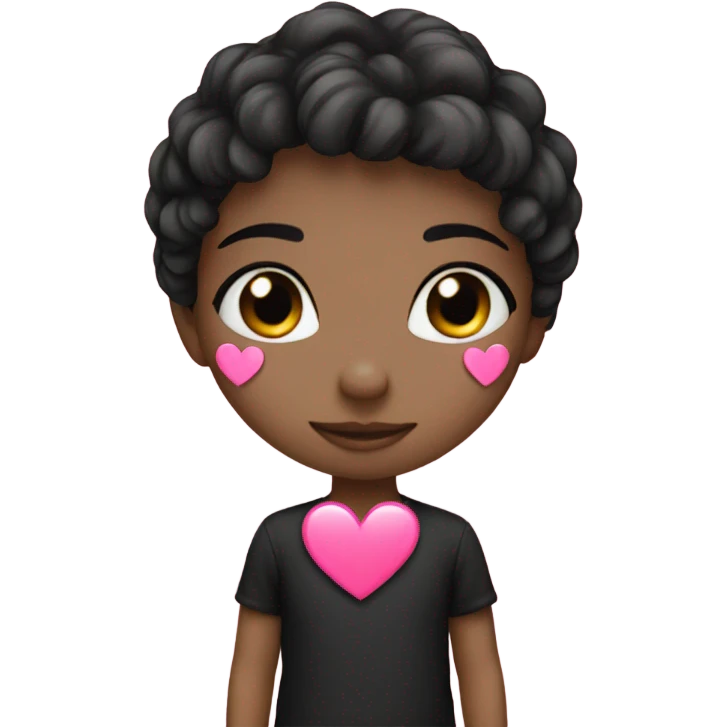 Heart black pink emoji