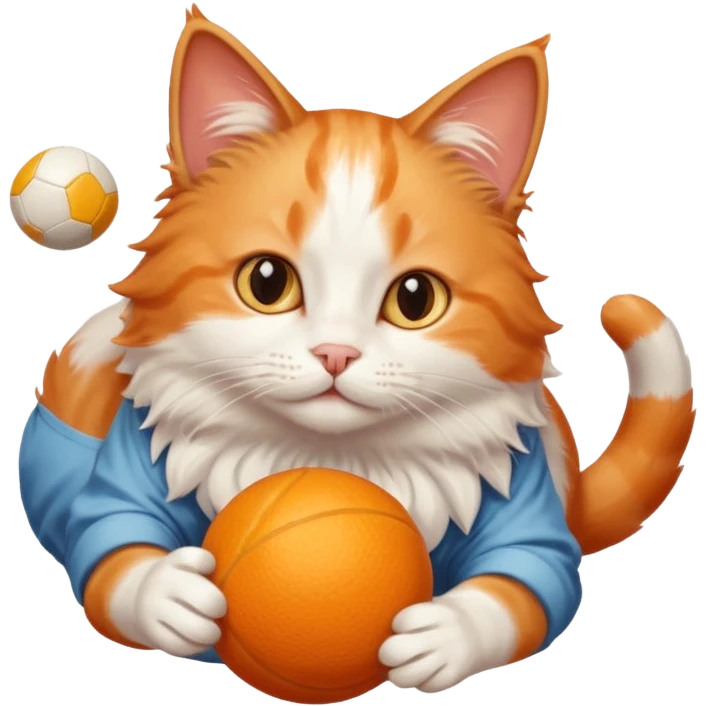 Cat Playing with ball emoji