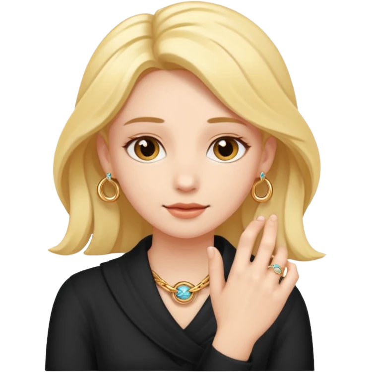A woman ring entwined with a male ring emoji