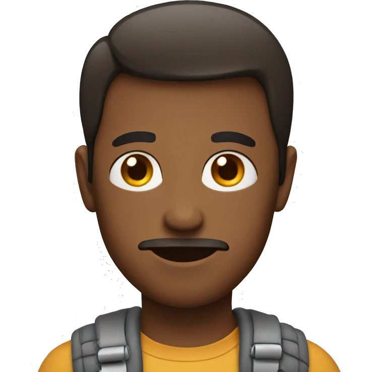 A man with son emoji