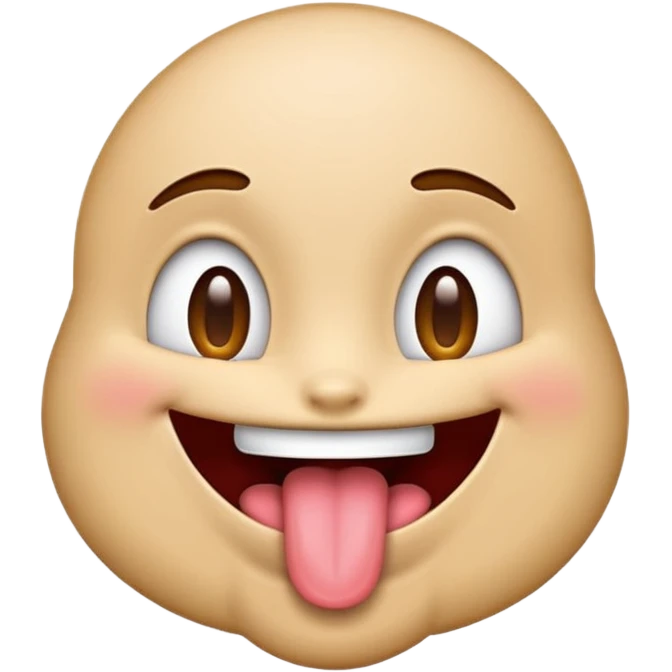 Emoji with the tongue out and face turning back and forth emoji