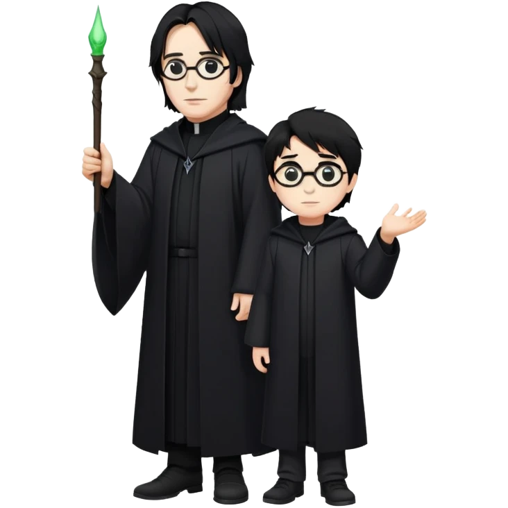 Professor Snape standing next to Harry Potter emoji