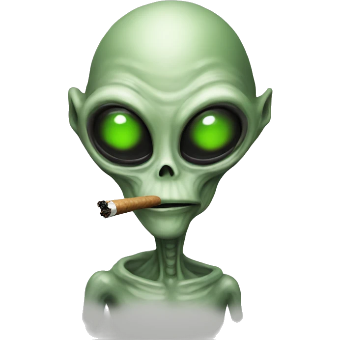 Smoker alien emoji