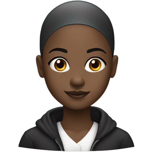 À black bald girl emoji