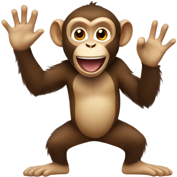 Monkey waving emoji