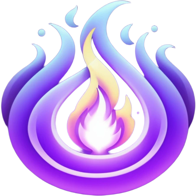 Wicked purple flames emoji